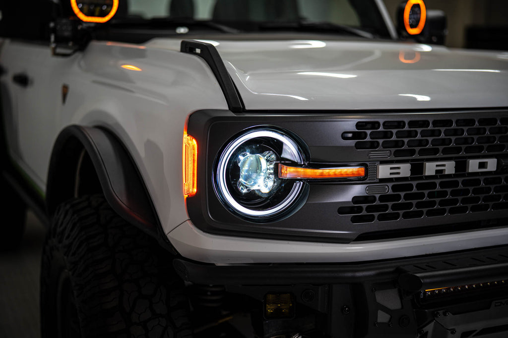 2021-2025 Ford Bronco Black Headlights