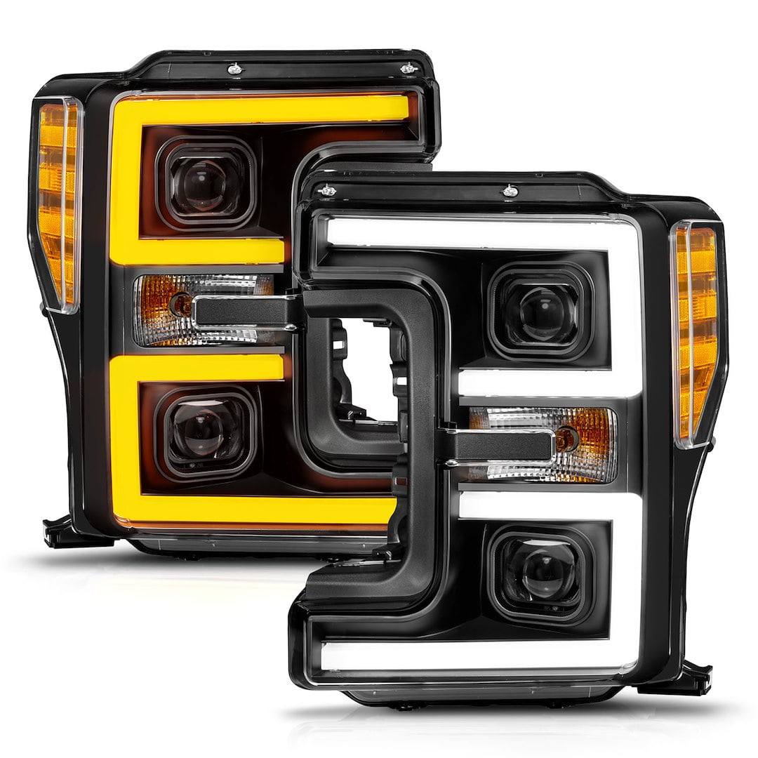 LED Projector Headlight; Black Hous