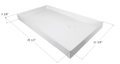 Shower Pan  SP500-PW  Assembly
