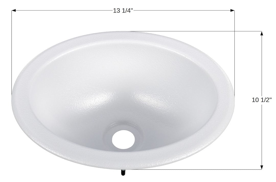 Sink  SO1013  Oval  10X13  Polar Wh
