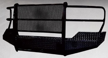TrailFX Bumper - One Piece Design Direct Fit Mounting Hardware Included With Grille Guard and Grille Mesh Without Winch Mount With OE Light Cutouts...