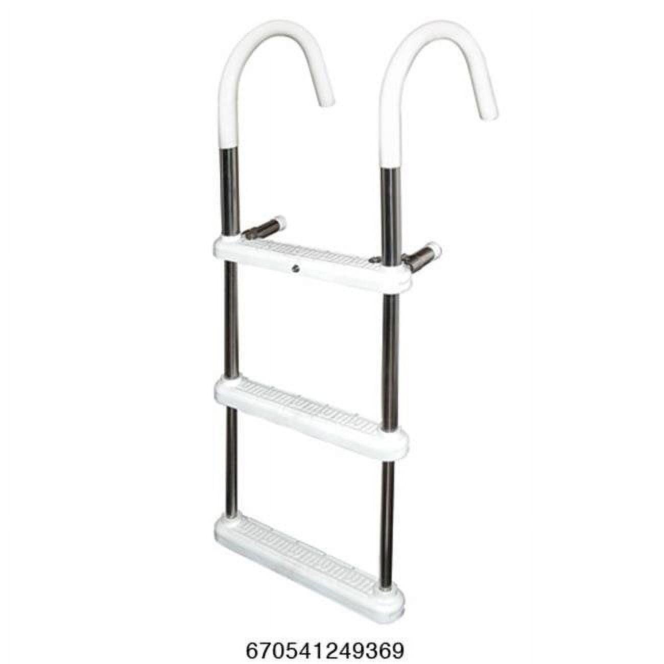 3-Step Gunwale Hook Ladder 7" Stainless