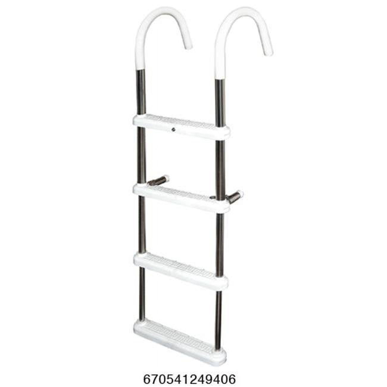 4-Step Gunwale Hook Ladder 11" Stainless