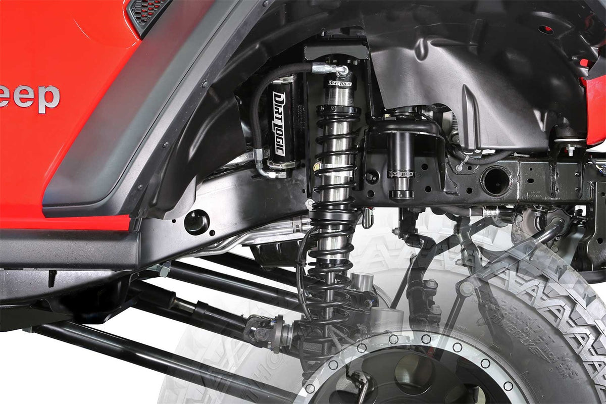 Fabtech Suspension Shock Absorber Conversion Kit – 3 in. Lift, w/Front Dirt Logic 2.5 Resi Coilovers (PN K4237DL)