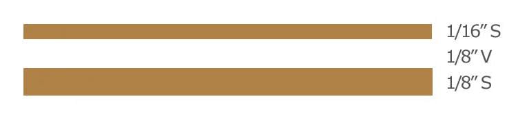 Multistripe 5/16'TAPE Gld