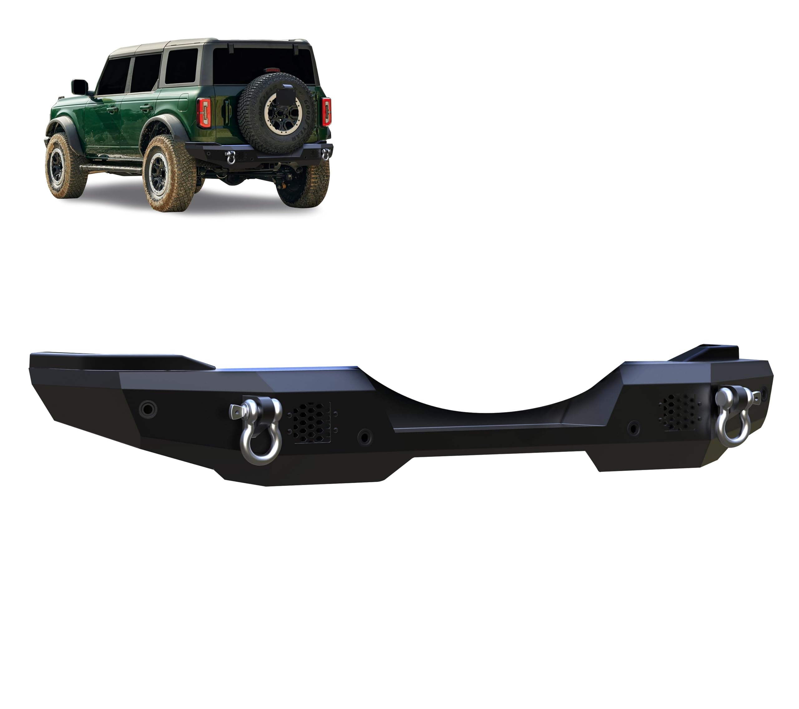 Mat Blk Armr HD Rear Bmpr