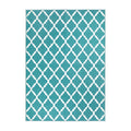 Moroccan Trellis Teal 5X7 Washable