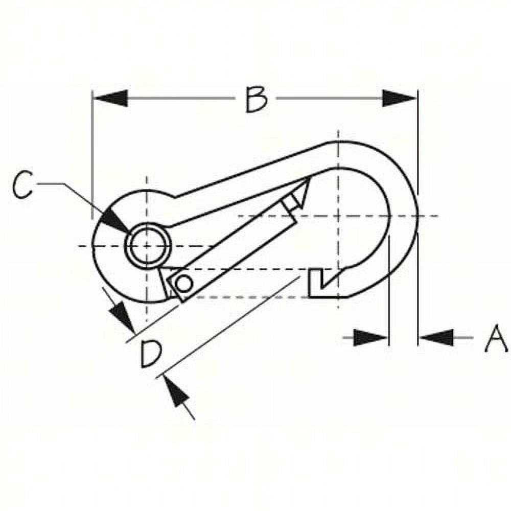 Stainless Snap Hook W/Eye 4-3/