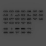 LED Letter Badges - Matte Black- R