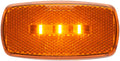 LED Mark Light;oval;blk Bse;amb;