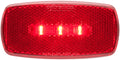 LED Mark Light;oval;blk Bse;red;