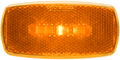 One LED Mrk Lght;oval;blk Bse;ambr;