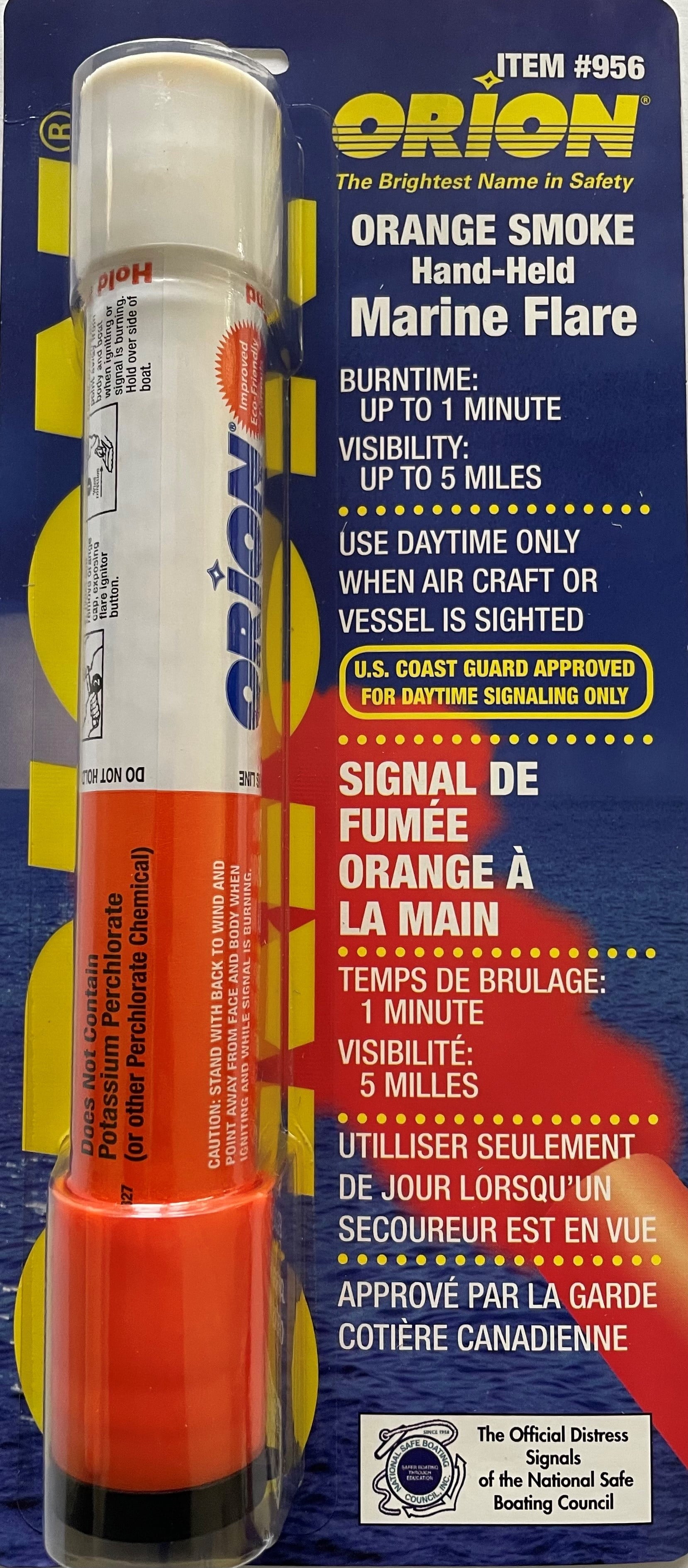 Handheld Orange Smoke Signal  Singl