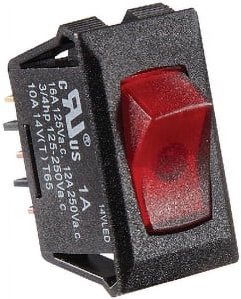 10A Black W/Red Rocker Sw