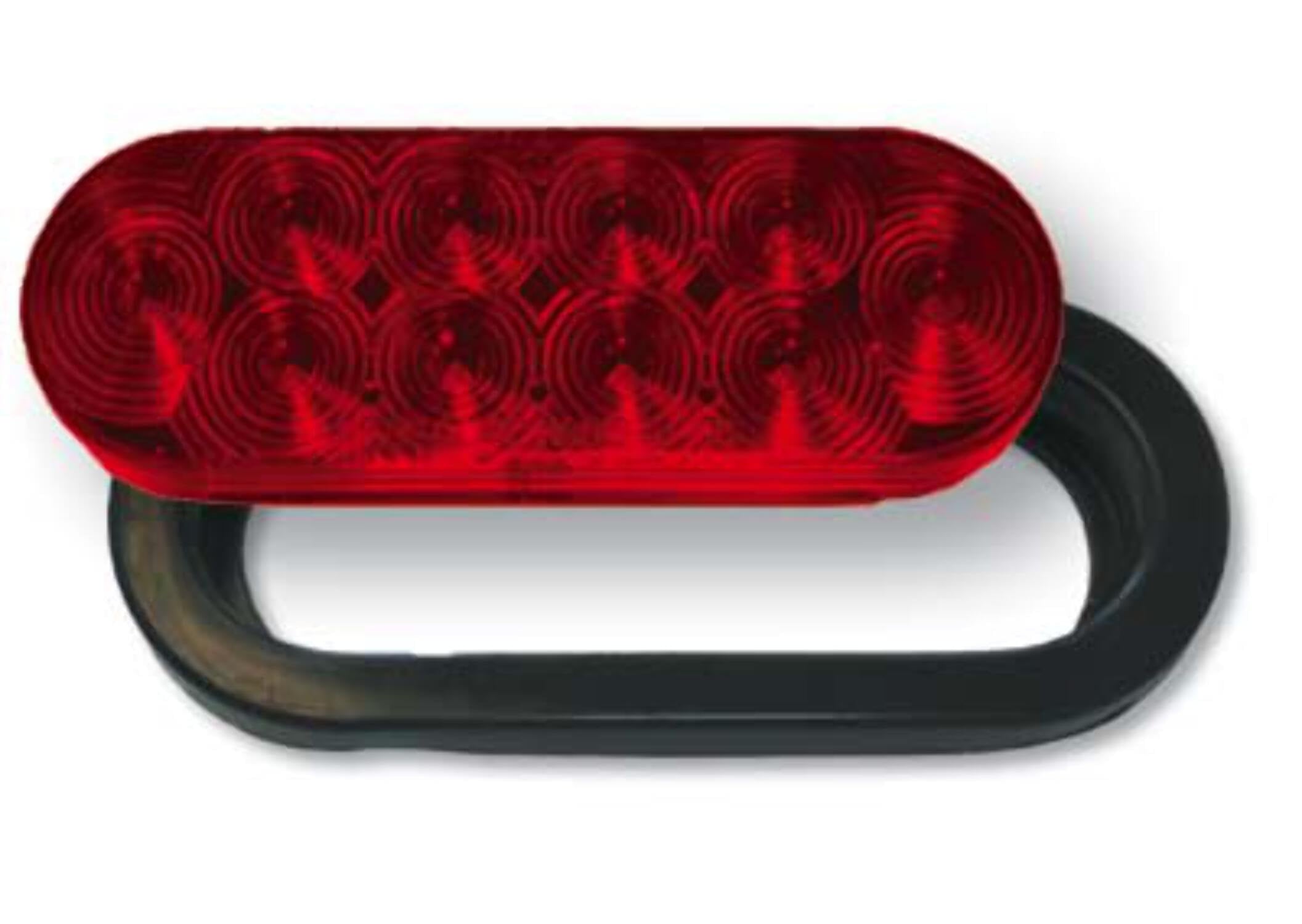 Red 6' Oval LED Grommet Mount Light
