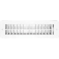 Vent Register  White  Plastic  Damp