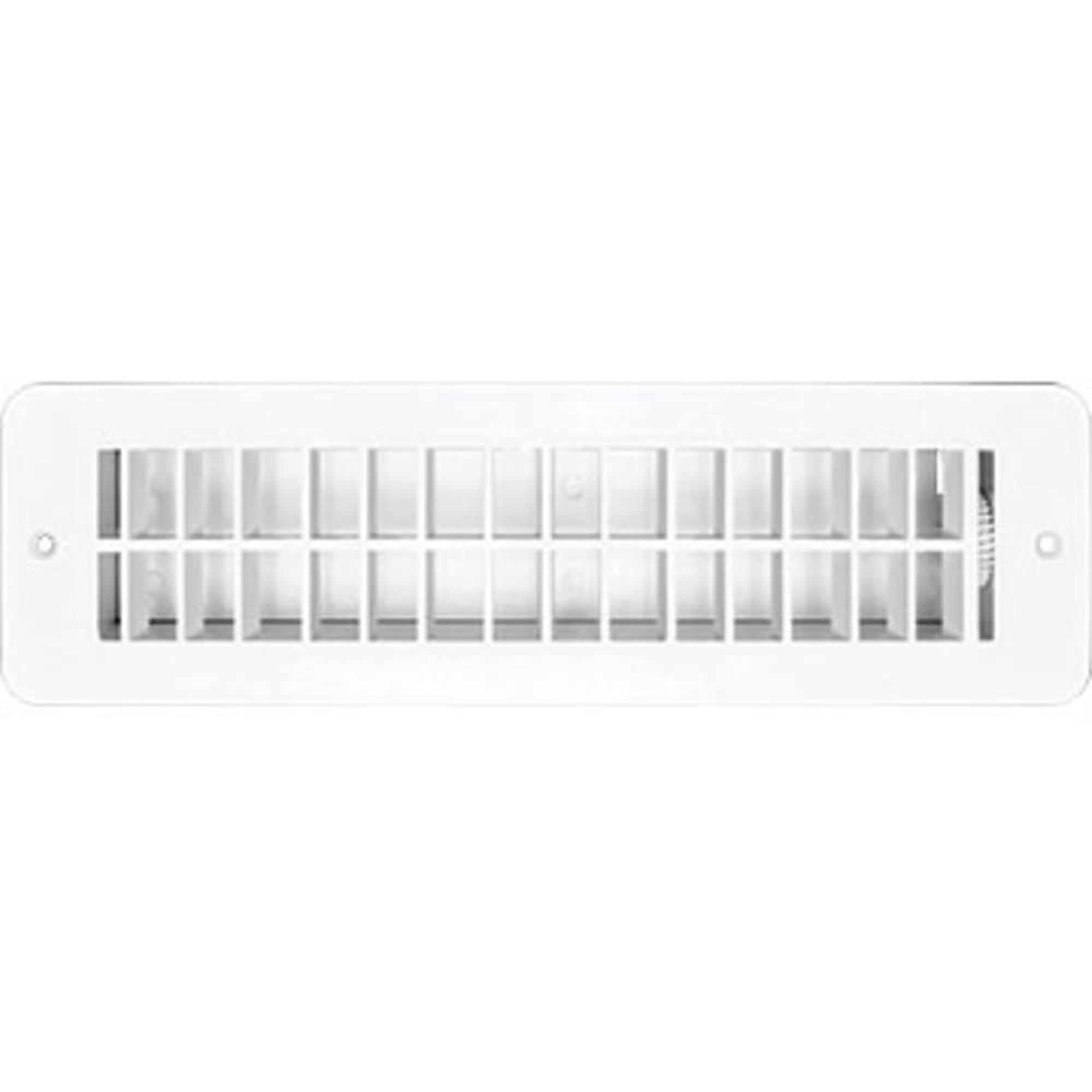 Vent Register  White  Plastic  Damp