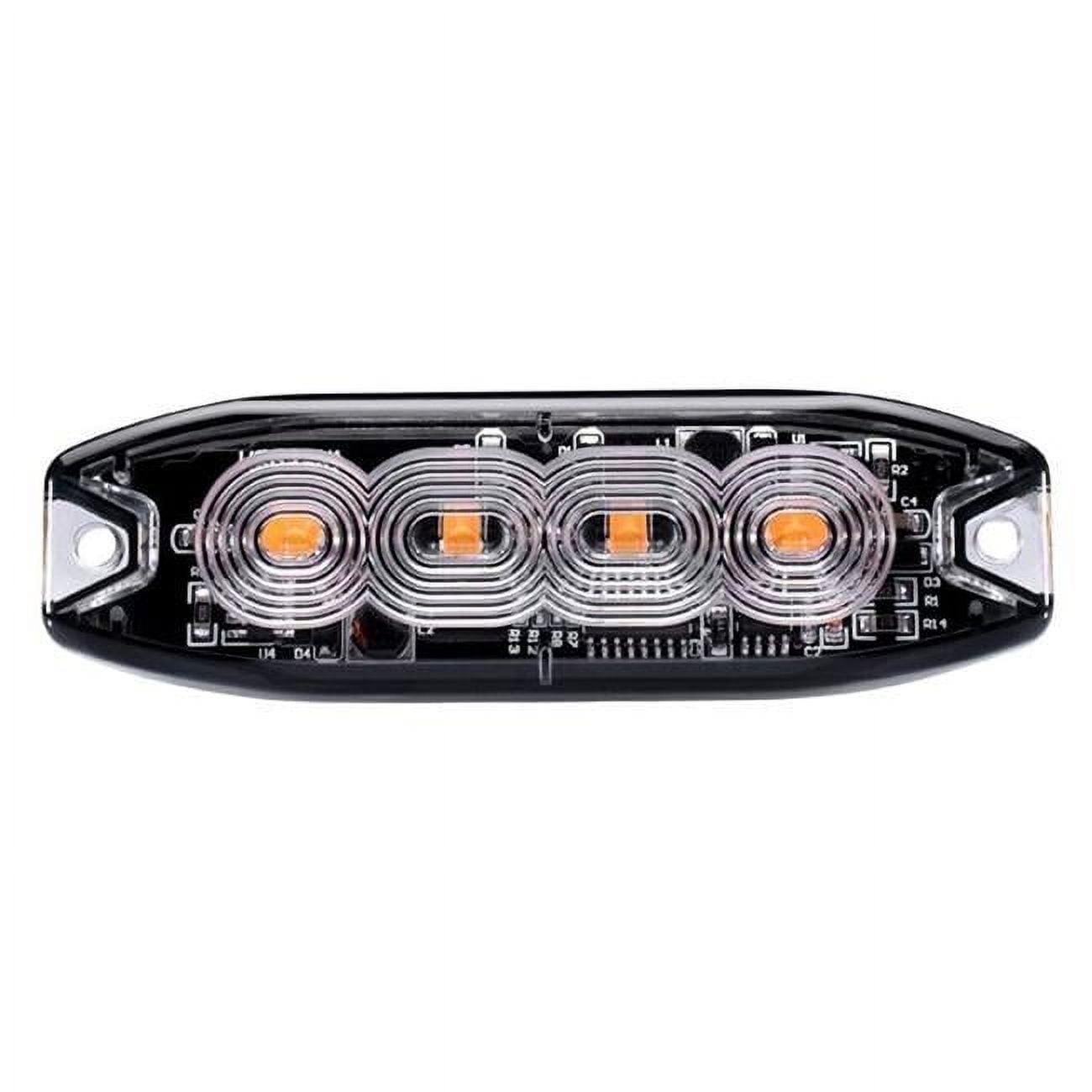 White-Amber Strobe Pro Series 4-LED
