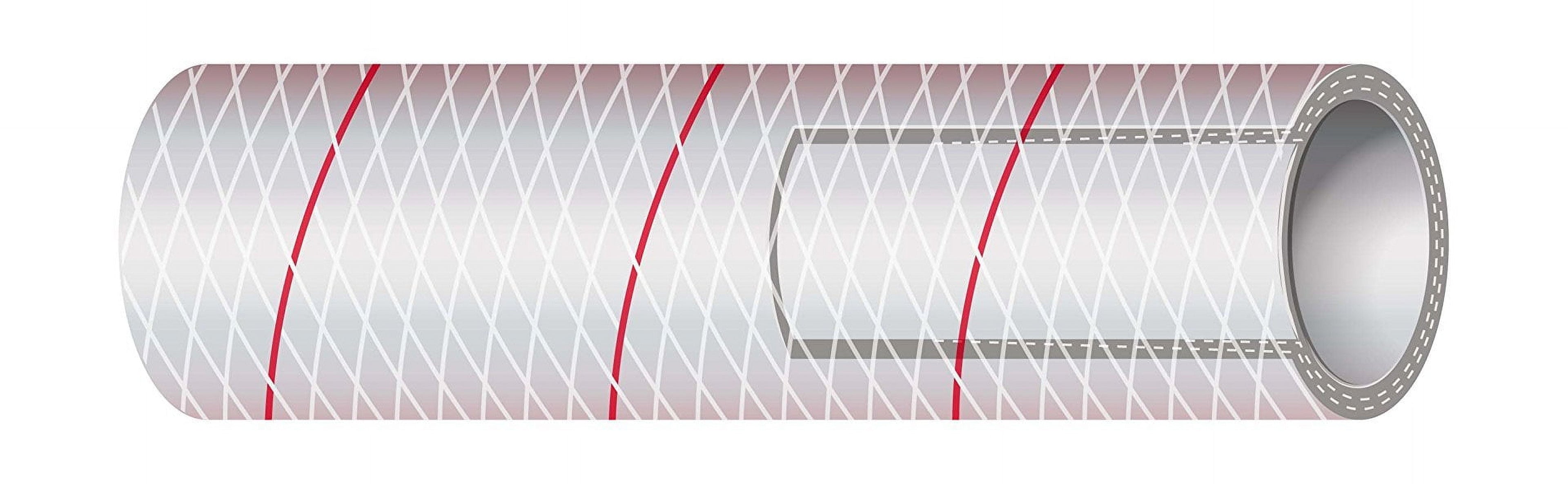 5/8' Clr Reinf PVC W/Red Tracer 50'