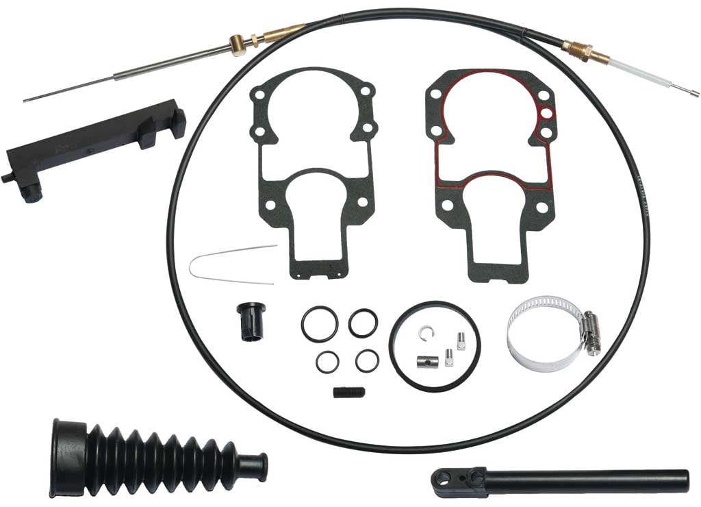 LOWER SHIFT CABLE KIT. FITS:MCI R MR ALPHA ONE & GEN II (1978 & NEWER)
