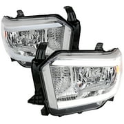 OE Headlights with LED Bar Chrome H