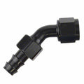 -4AN X 45  Blk Push-On Hose End
