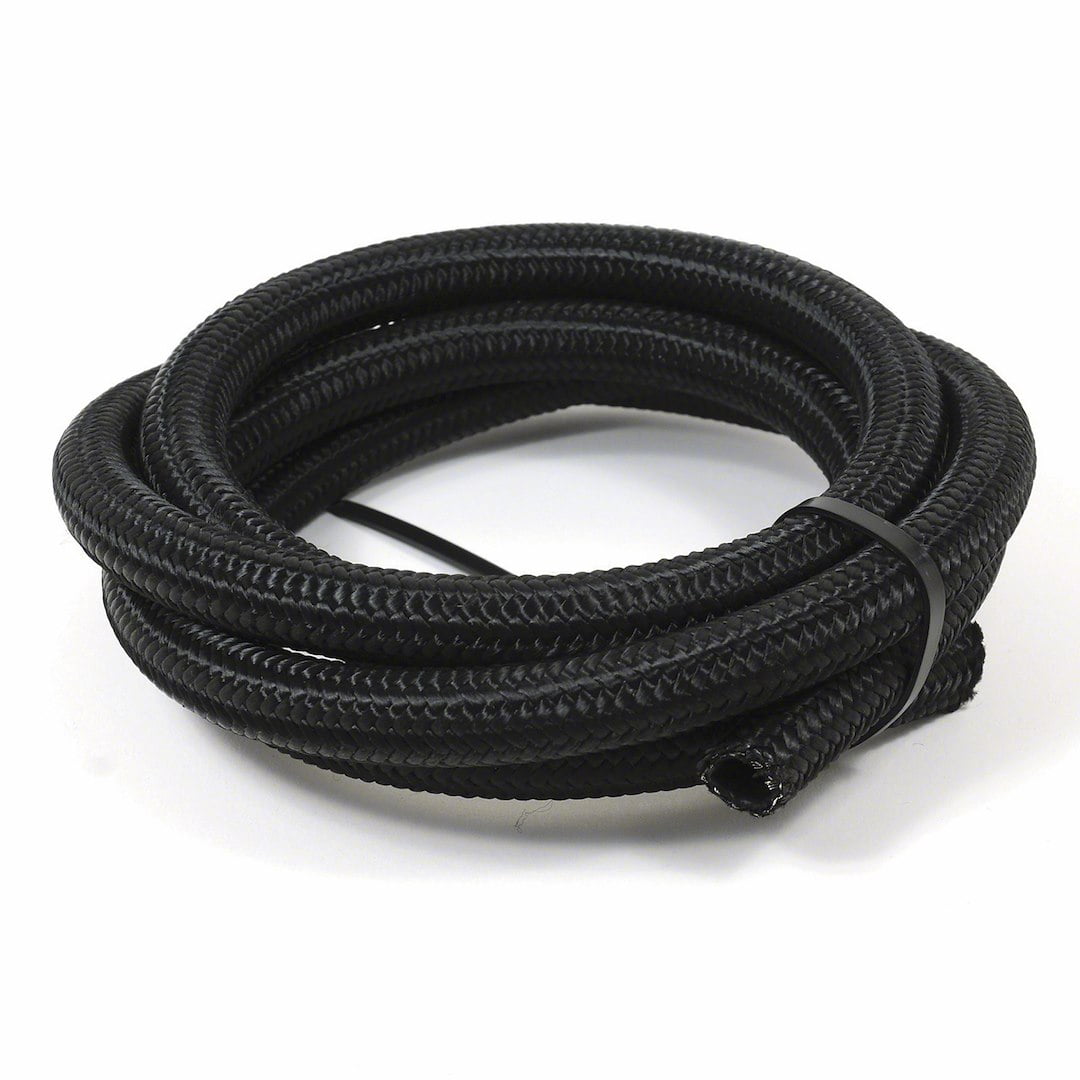 Blk Nylon SS Brd Hose  -12AN X 10'