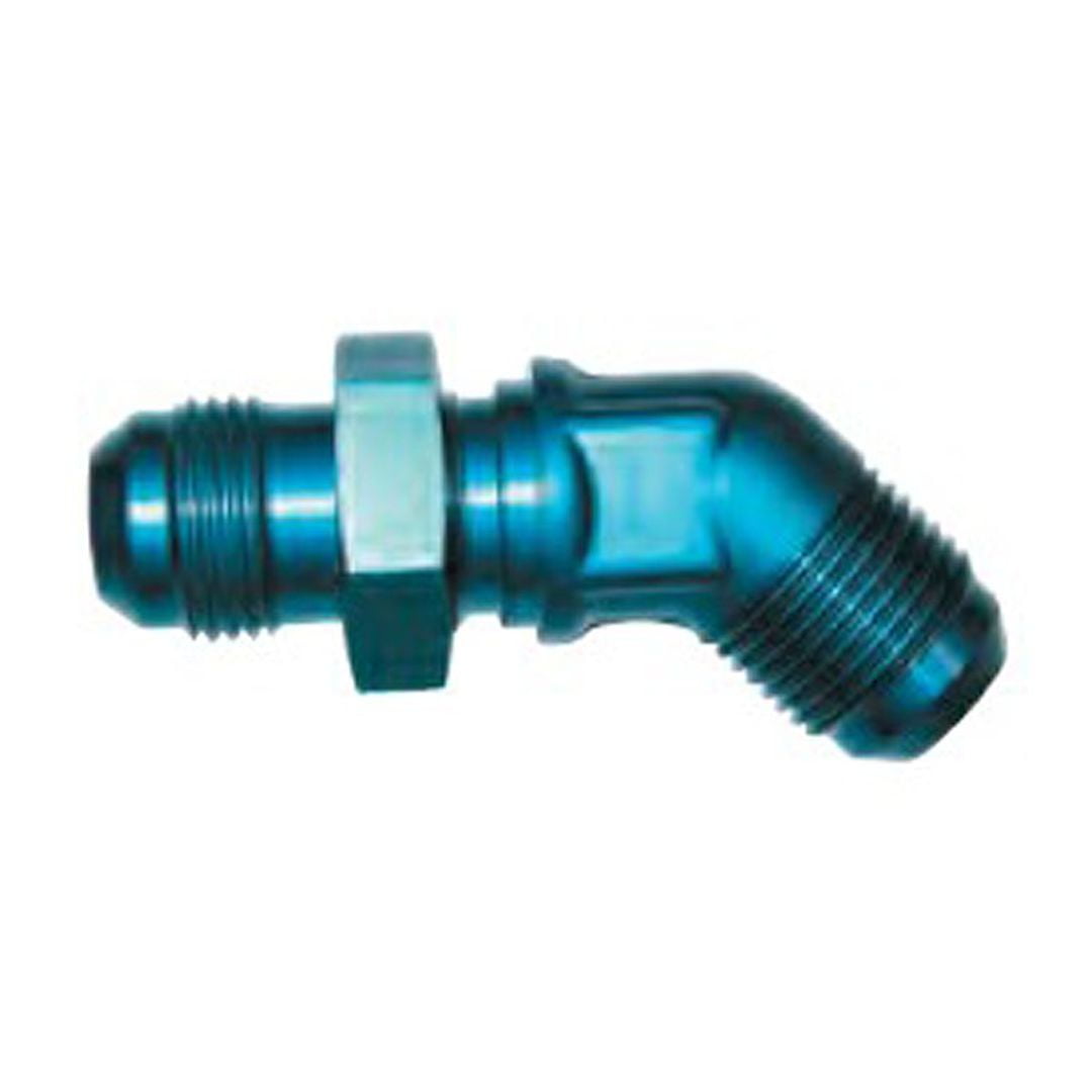 -8AN Blu 45 Degree Bulkhead Flare