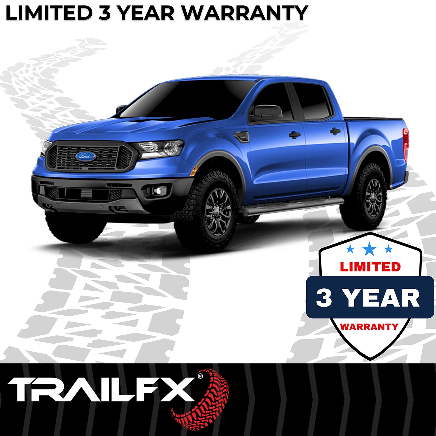 4' NERF STR FORD RANGER CREW 19 BLK
