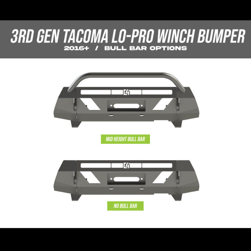 Tacoma Front Lo-Pro Winch Bumper / 3rd Gen / 2016-2023