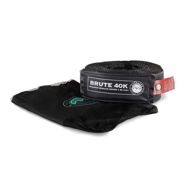 Tow Strap 4' X 30' Gray with Black
