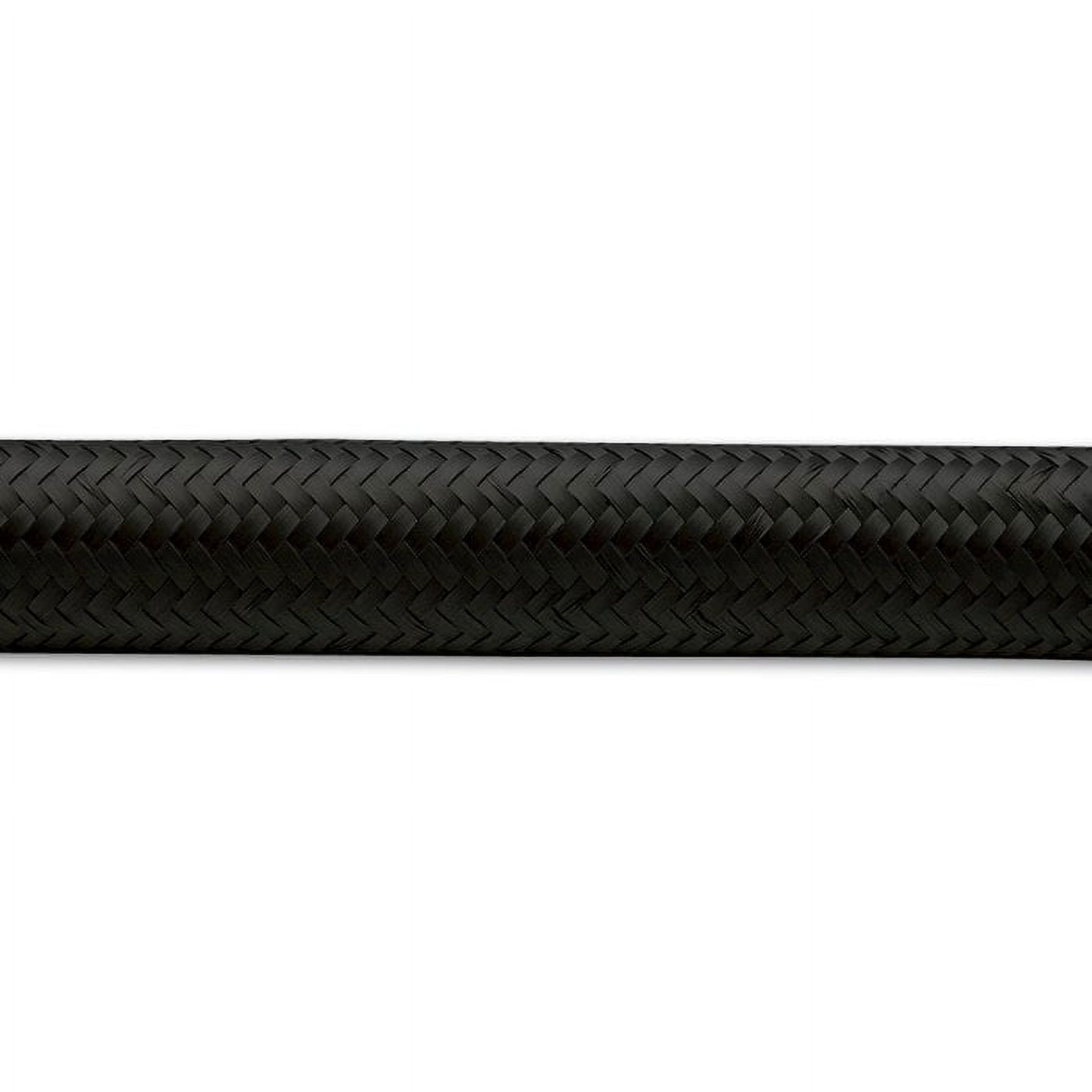 -8 an Black Nylon Braided