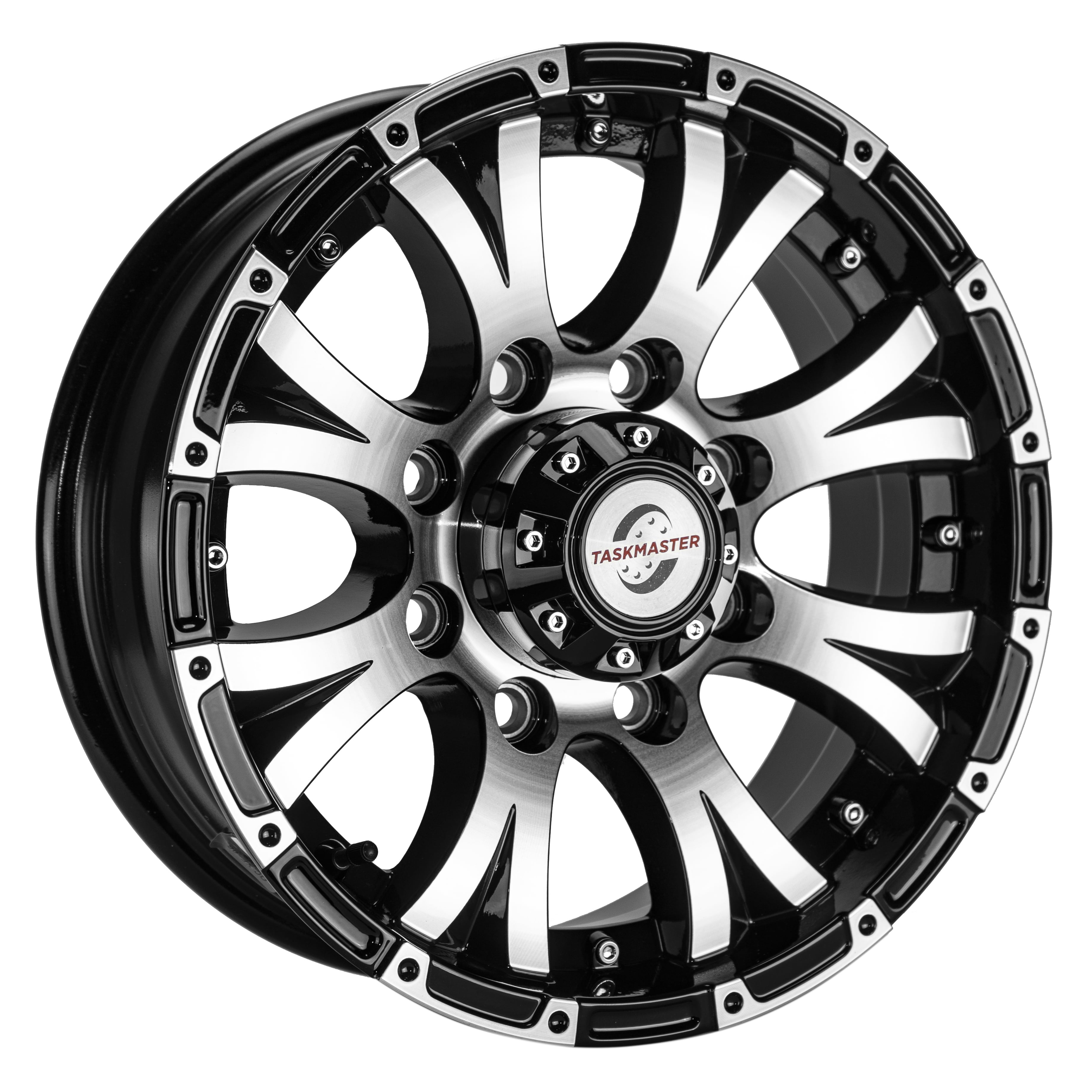 Aluminum - 16X6 8X6.5 Black Machine