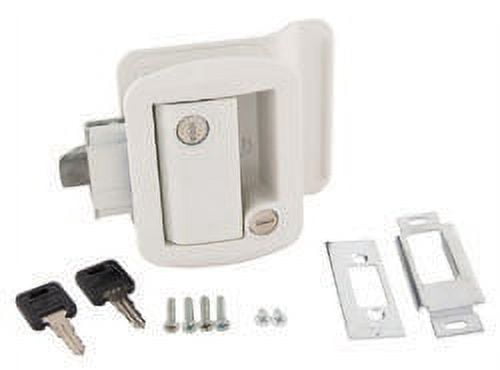 WHITE GLOBAL TRAILER LOCK W/KEYS