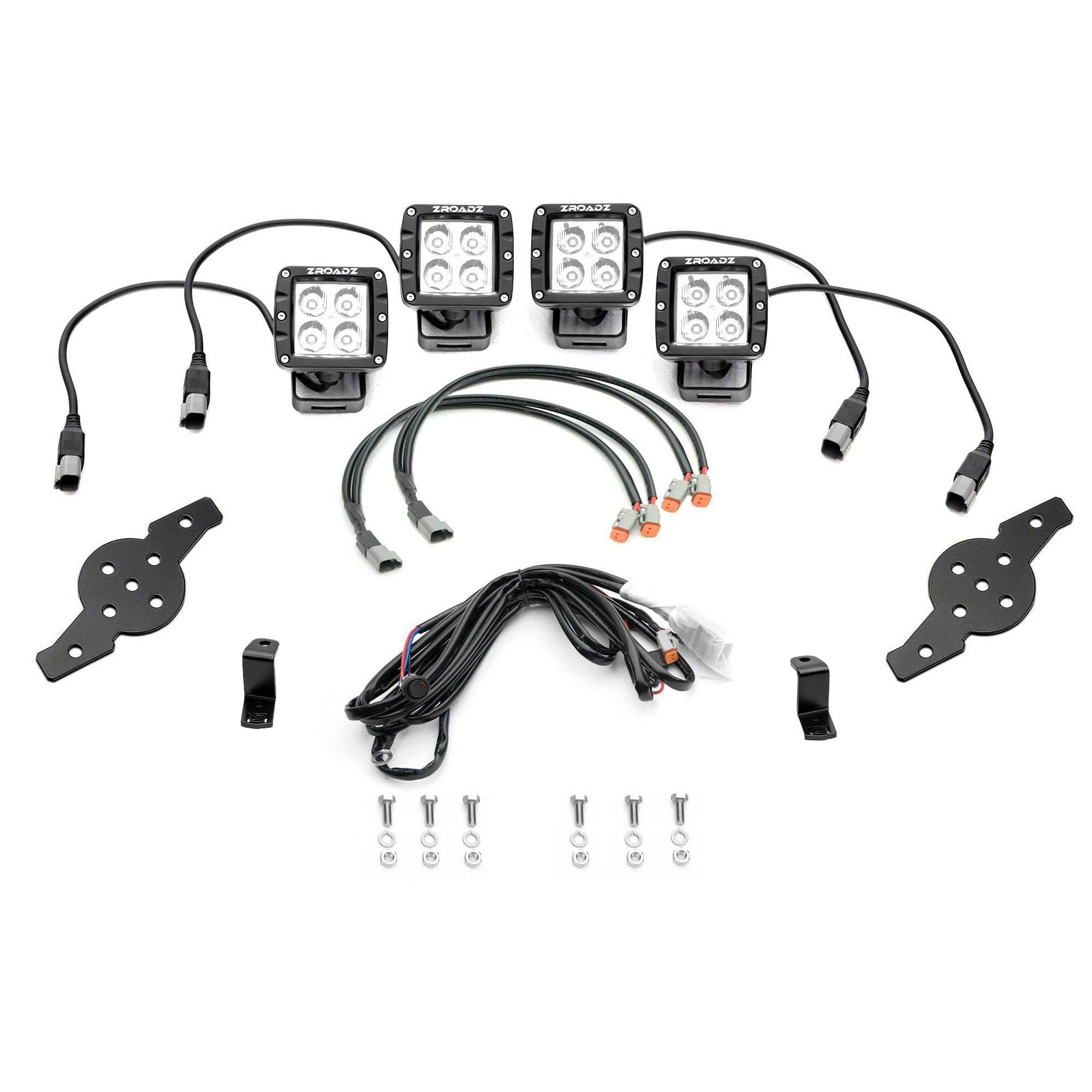 (4) 3 Inch Zroadz LED Pod Lights