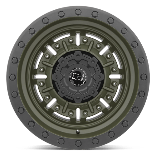 Black Rhino Hard Alloys BR ABRAMS 18X9.5 5X127 -18 71 OD GRN