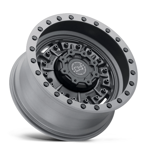 Black Rhino Hard Alloys BR ABRAMS 17X8.5 6X114 +0 76 TXT M-GNMTL