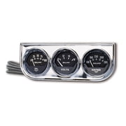 AutoMeter 2349 Autogage Black Oil/Water/Volt Chrome Console Fits 2001 Dodge Ram 1500