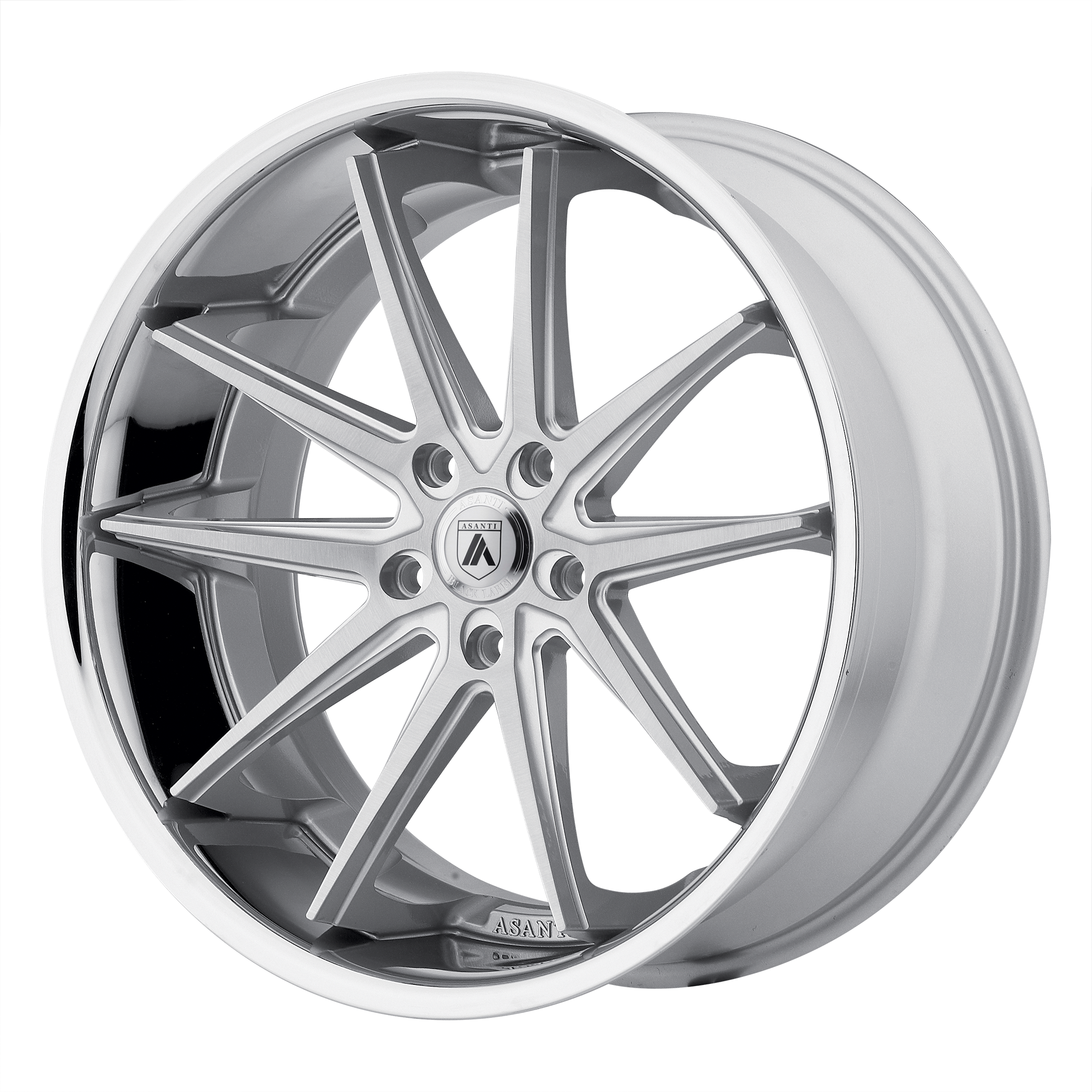 Asanti Black ABL5 20X10 5X120 CUSTOM SILVER 35MM