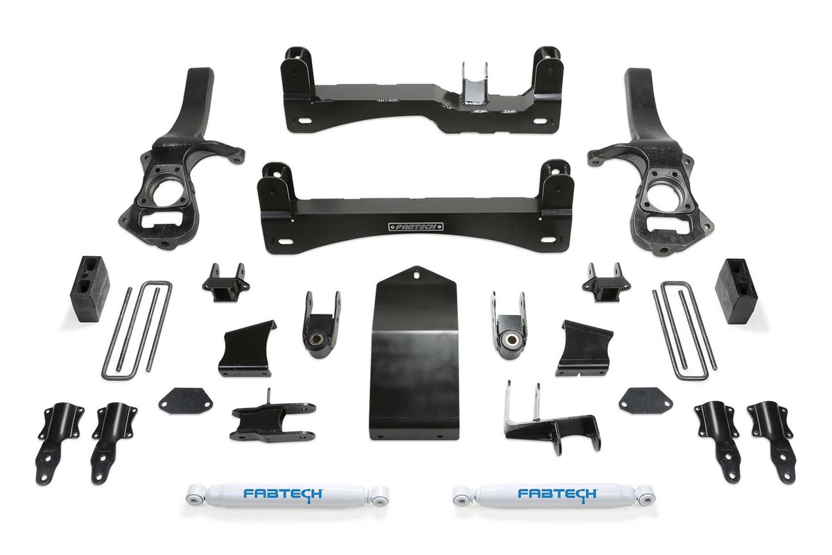Fabtech Suspension Lift Kit – 6 in. Lift, Incl. Front Shock Extensions And Rear Performance Shocks (PN K1132)