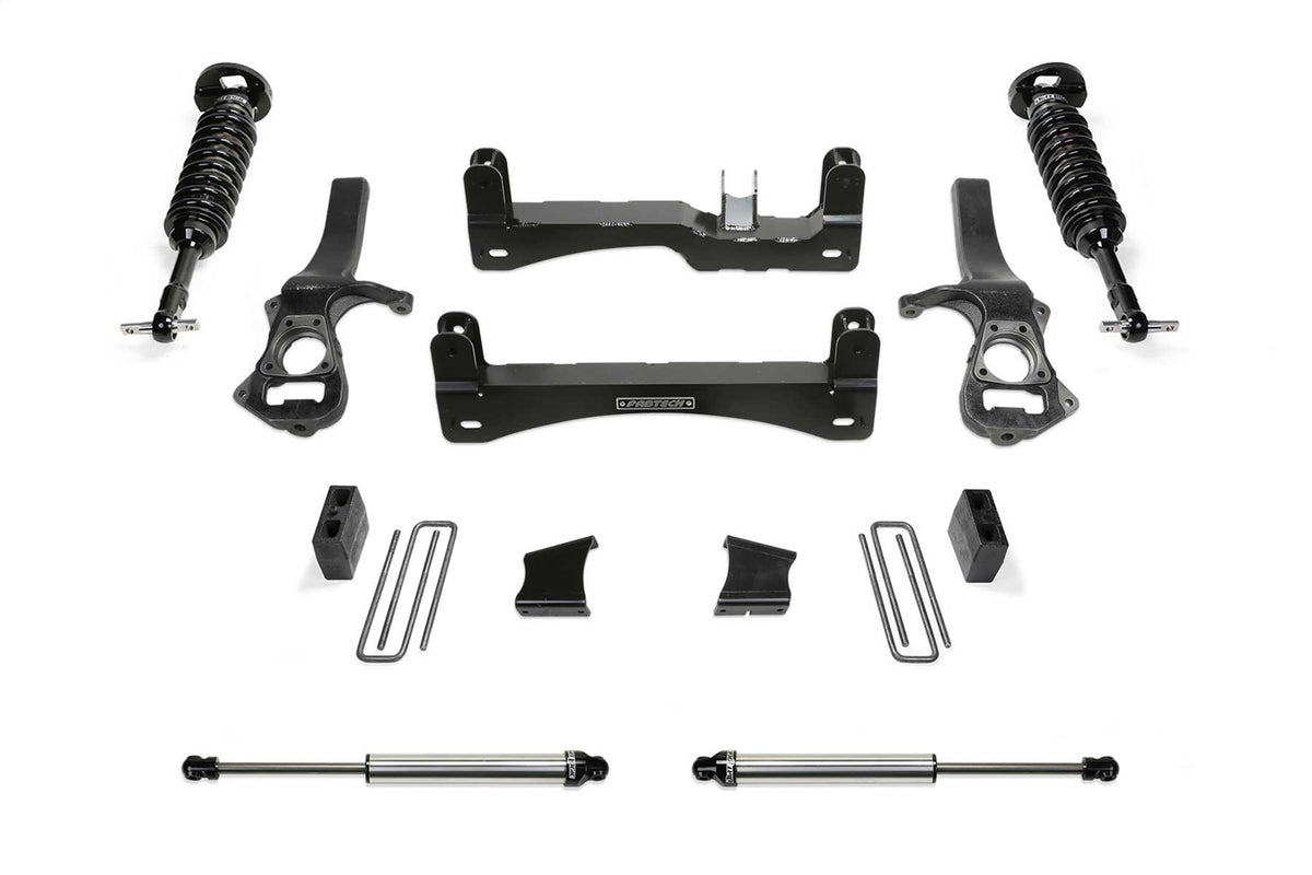 Fabtech Suspension Lift Kit – 6 in. Lift, w/Front Dirt Logic 2.5 Coilovers, Rear Dirt Logic 2.25 Shocks (PN K1150DL)