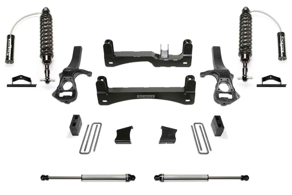 Fabtech Suspension Lift Kit – 6 in. Lift, w/Front Dirt Logic 2.5 Resi Coilovers, Rear Dirt Logic 2.25 Shocks (PN K1151DL)