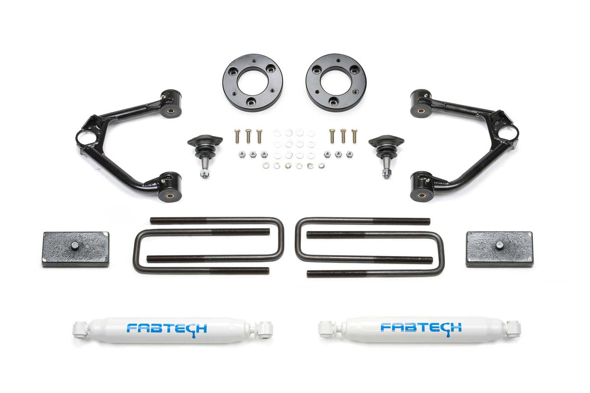 Fabtech Suspension Lift Kit – 1.5 in. Lift, w/Rear Performance Shocks (PN K1152)