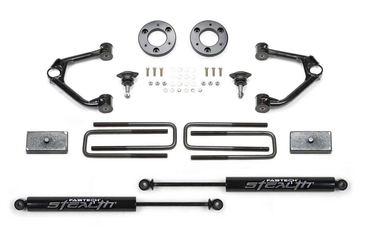Fabtech Suspension Lift Kit – 1.5 in. Lift, w/Rear Stealth Shocks (PN K1152M)
