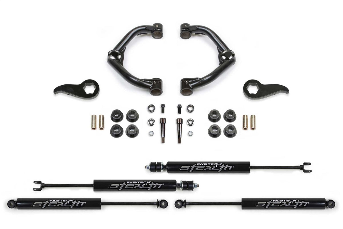 Fabtech Suspension Lift Kit – 3.5 in. Lift, w/Front And Rear Stealth Shocks, Incl. PN [FTS21275/FTS6341/FTS6019] (PN K1155M)