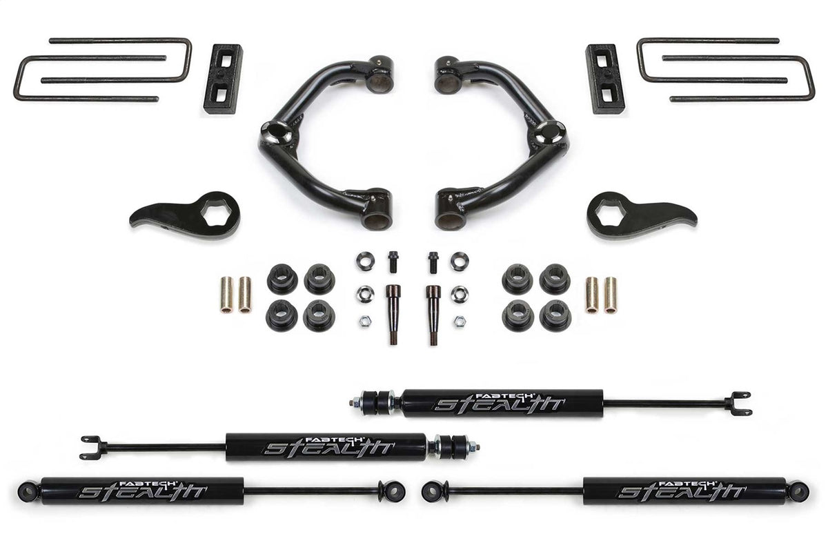 Fabtech Suspension Lift Kit – 3.5 in. Lift, w/Front And Rear Stealth Shocks, Incl. PN [FTS21275/FTS755/FTSBK21/FTS6341/FTS6019] (PN K1181M)