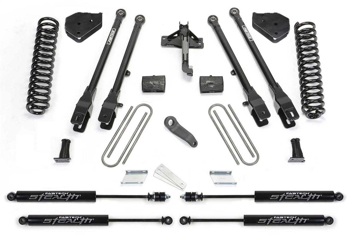 Fabtech Suspension Lift Kit – w/Stealth Monotube Shocks, 6 in. Lift, Incl. Coils (PN K2257M)