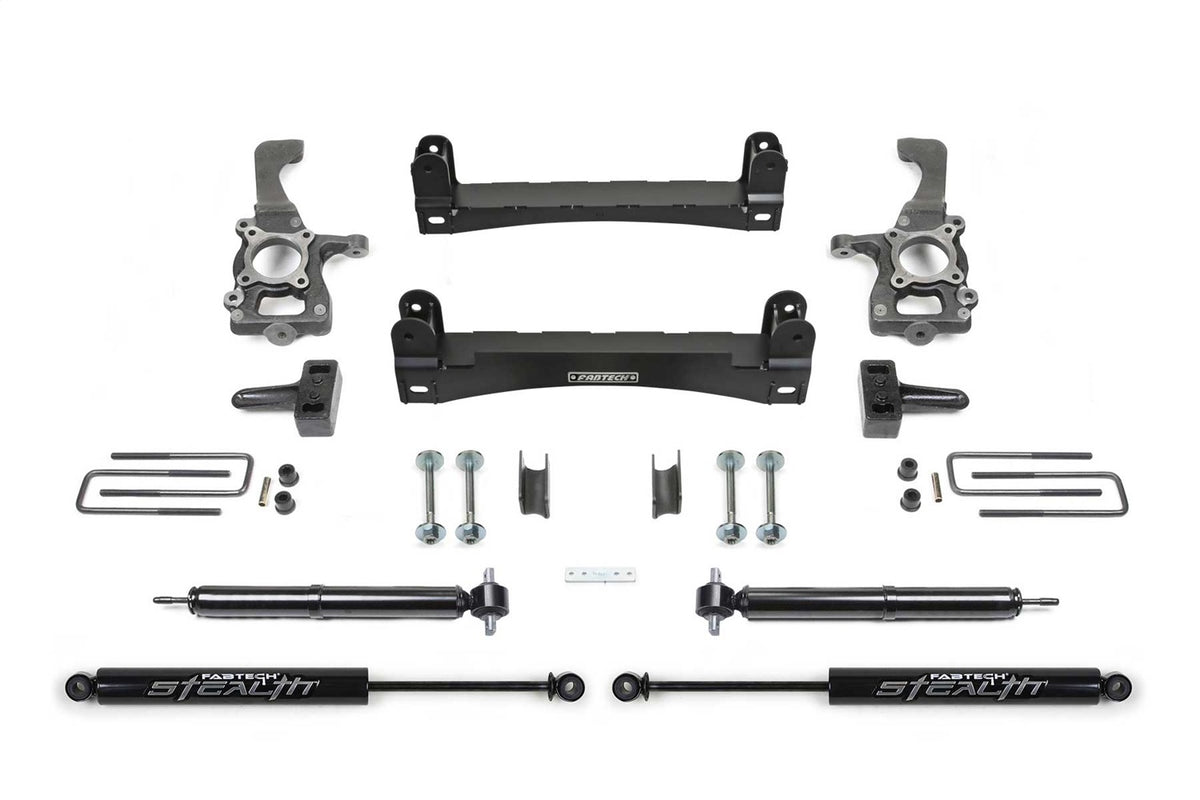 Fabtech Suspension Lift Kit – Rear, For 4 in. Lift, w/Stealth Socks (PN K2258M)