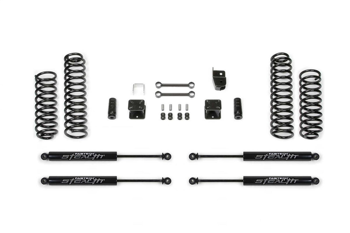 Fabtech Suspension Lift Kit – w/Stealth Monotube Shocks, 3 in. Lift (PN K4047M)