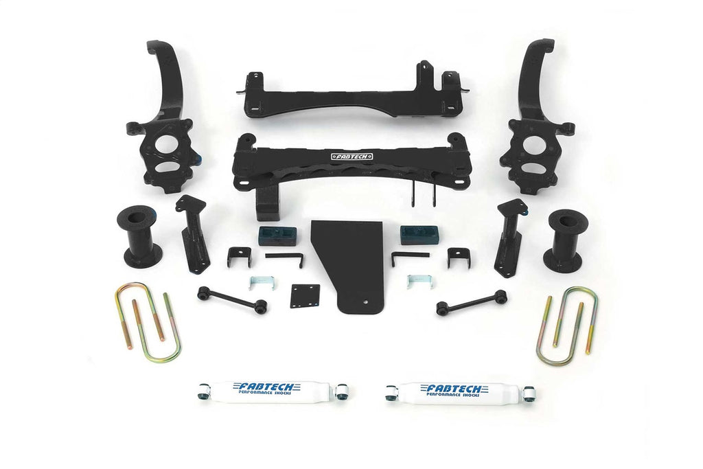 Fabtech Suspension Lift Kit – 6 in. Lift, w/Rear Performance Shocks (PN K6012)